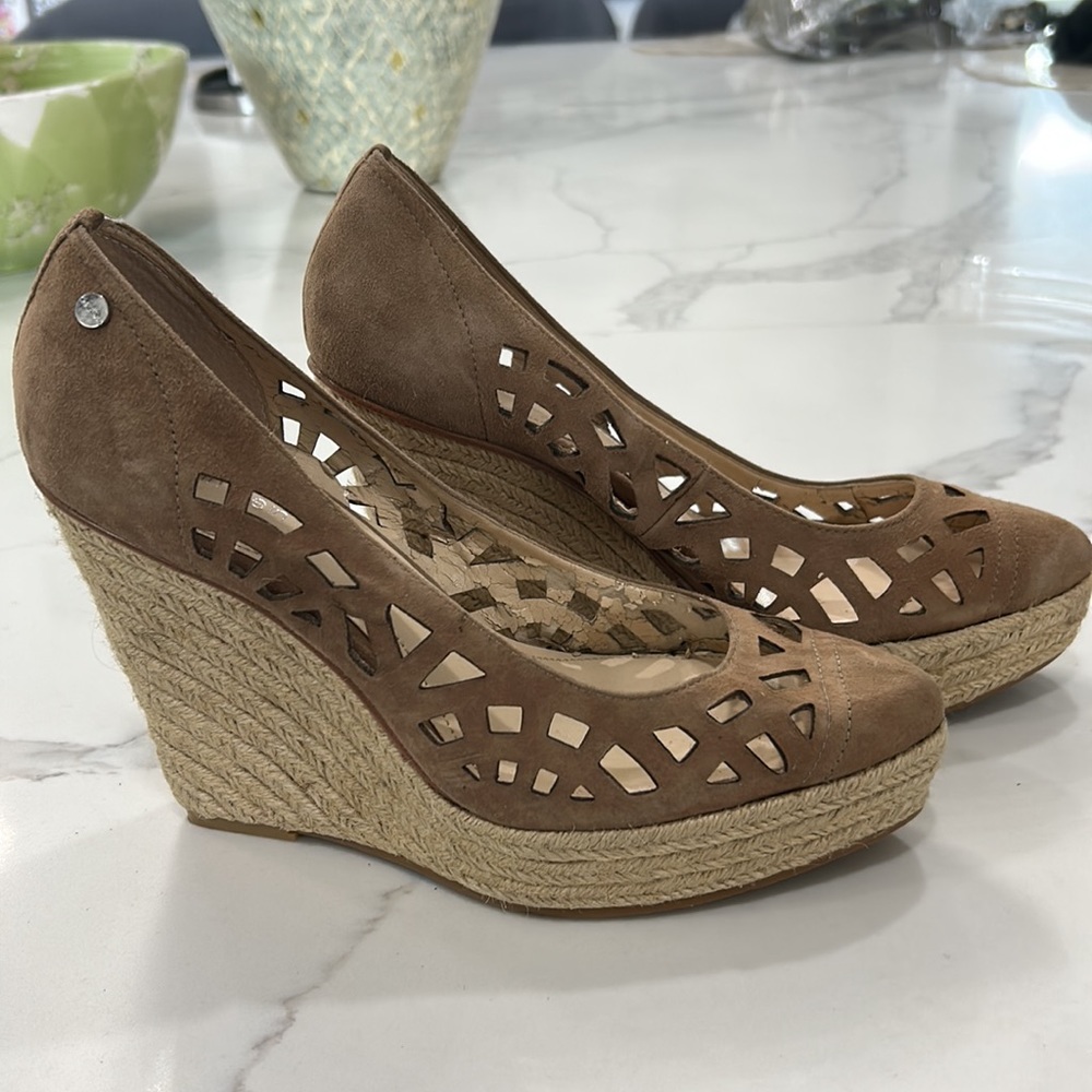 Calvin Klein Viktoria Wedge Heel. Suede. Size 8M